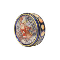 Custom Printed Christmas 4 oz Round Cookie Tin Box with Lid